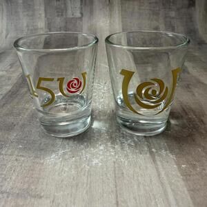 Set of 2 Kentucky Derby Shot Glasses 150th Running 150 Rose Shot Glass Set